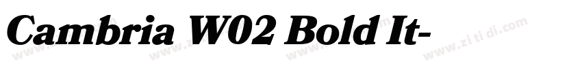 Cambria W02 Bold It字体转换